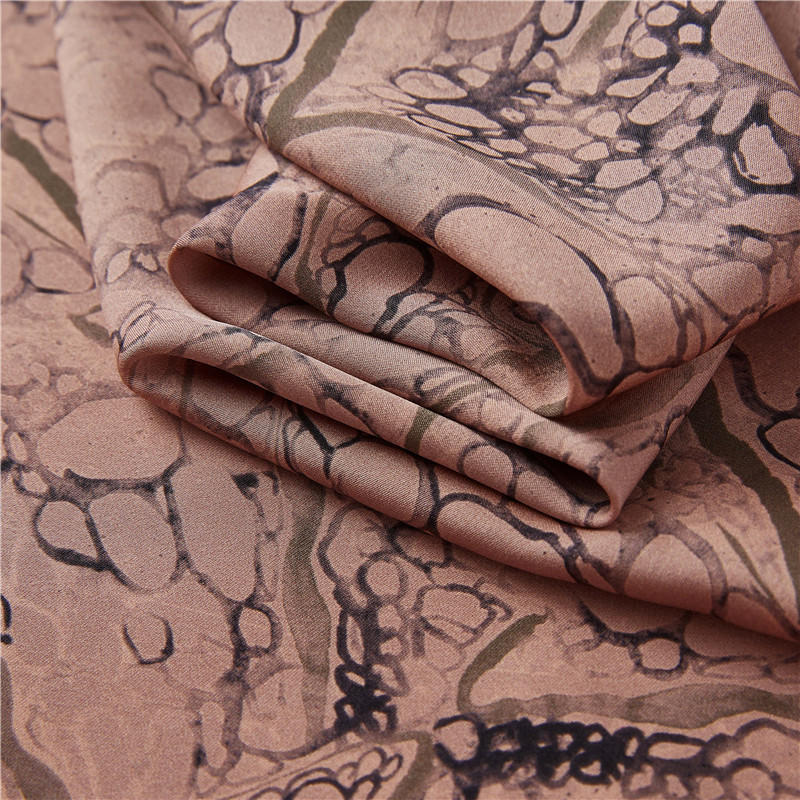 Eco-friendly 91% mulberry silk 9% spandex 19MM stretch Chinoiserie Silk Fabric 