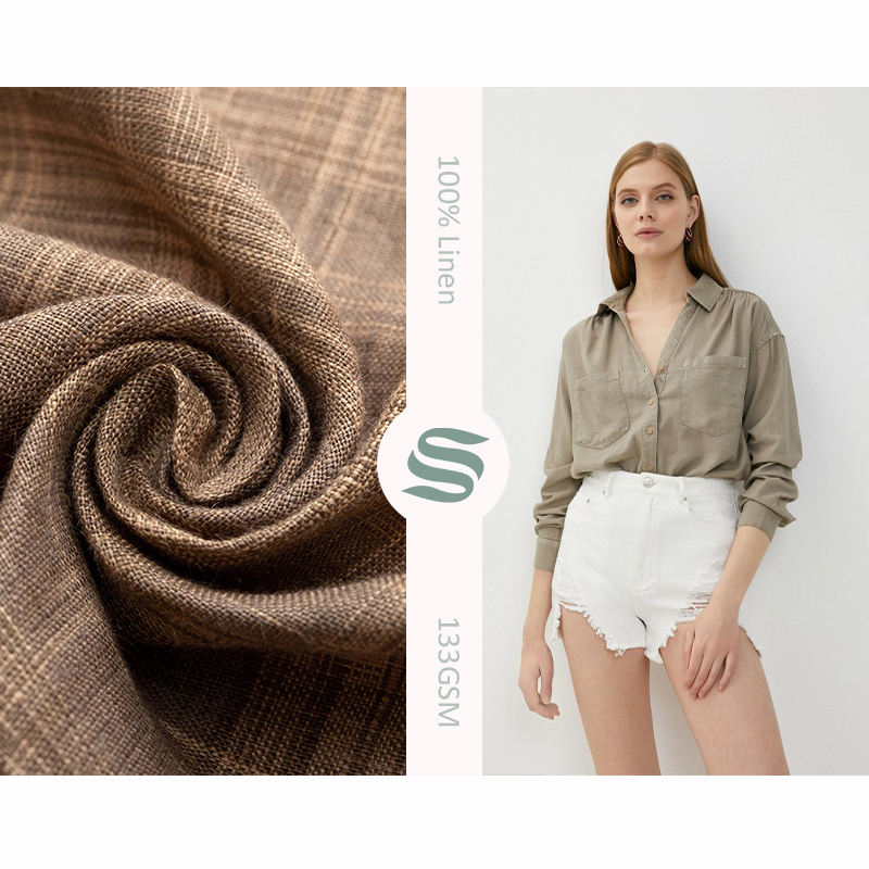 100% linen fabric high quality home textile cotton linen Organic for apparel