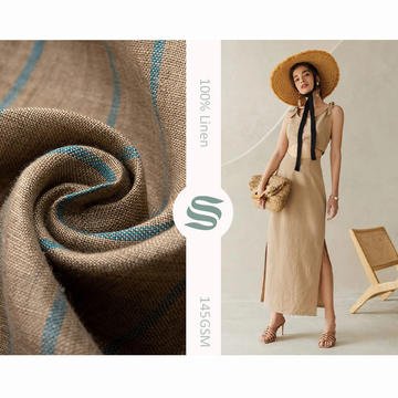 OEM Custom High Quality ECO-friendly 100% natural Linen Fabric for garment
