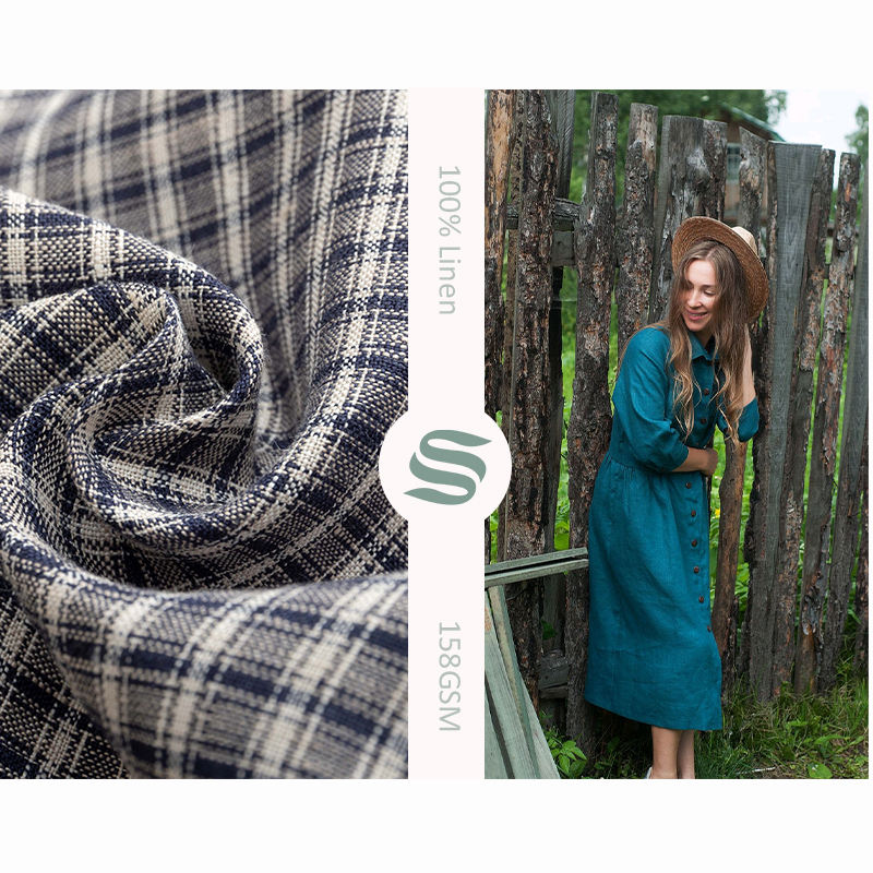 Customization ECO-friendly 100% pure linen fabric natural for garment