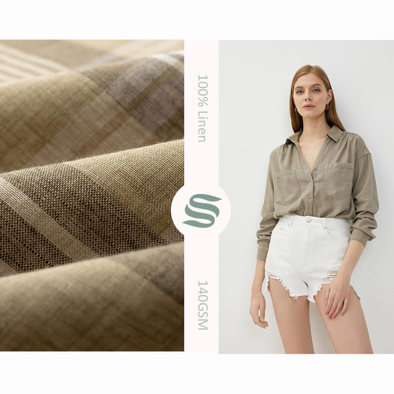 High Quality ECO-friendly wholesale 100% pure linen fabric for garment