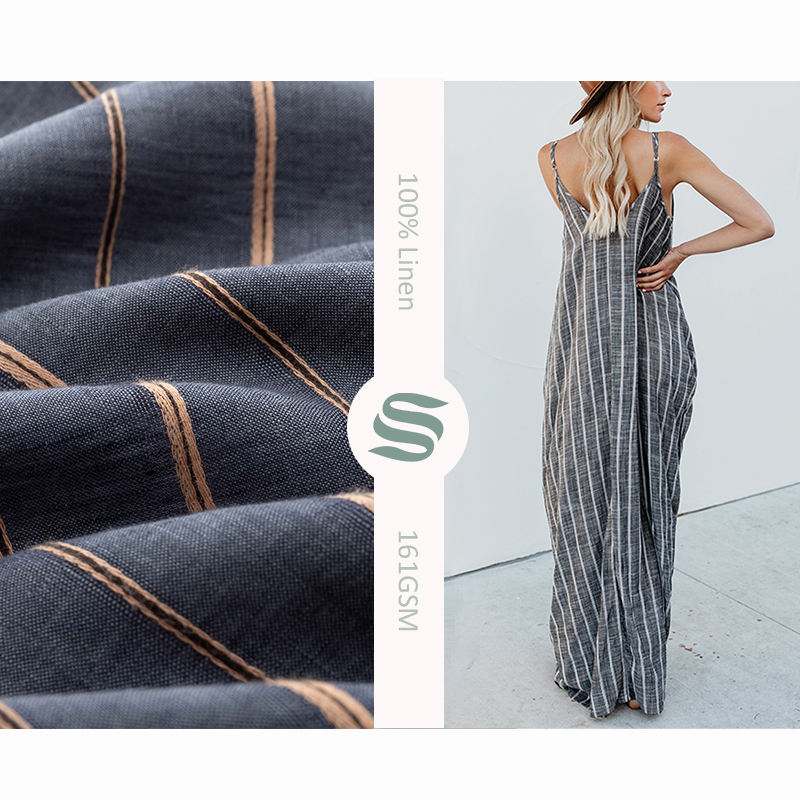 Manufacturer sells healthy Breathable 90% Linen 10% Cotton fabric for linen shirt