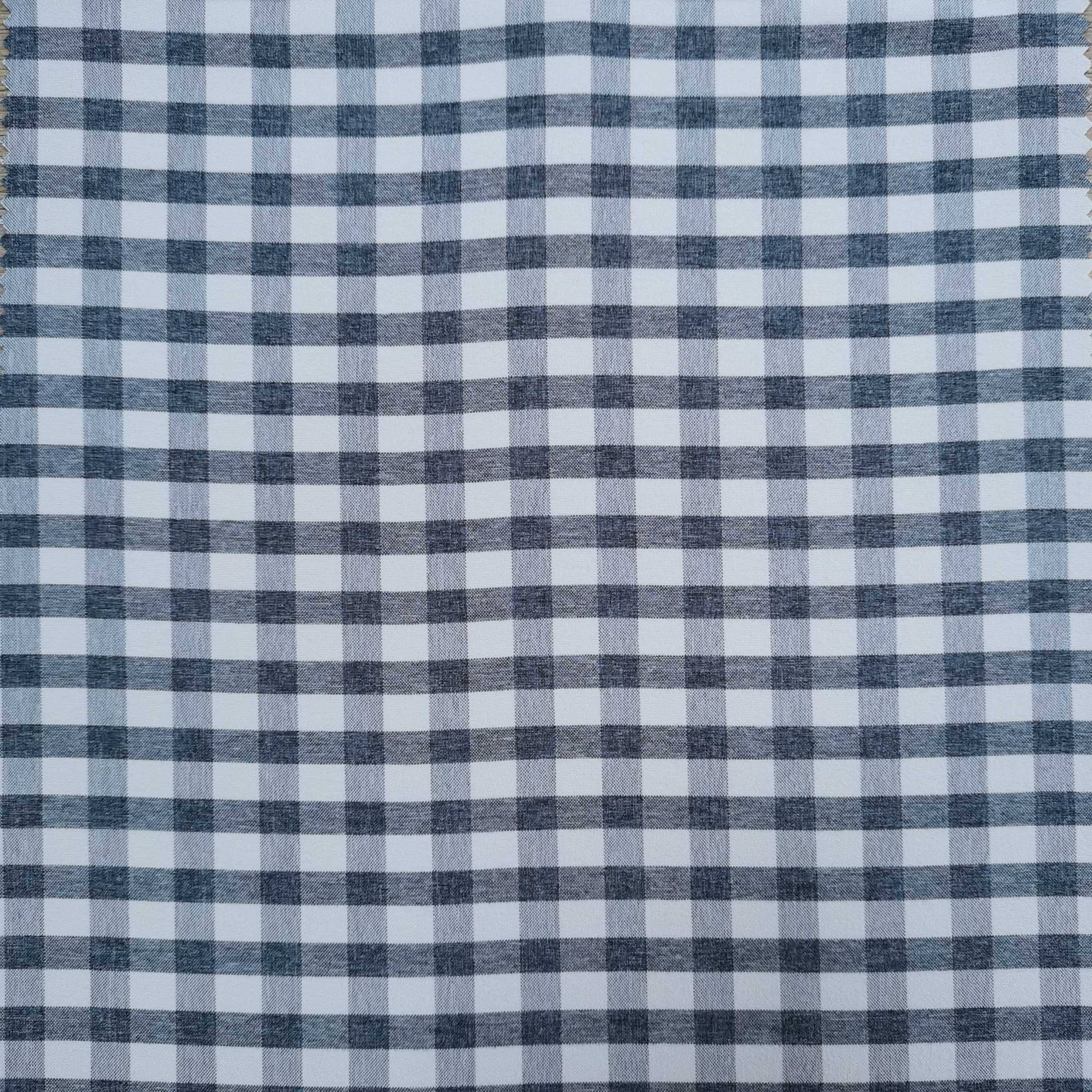Hot selling 100% polyester grid fabric peach finished checked fabric