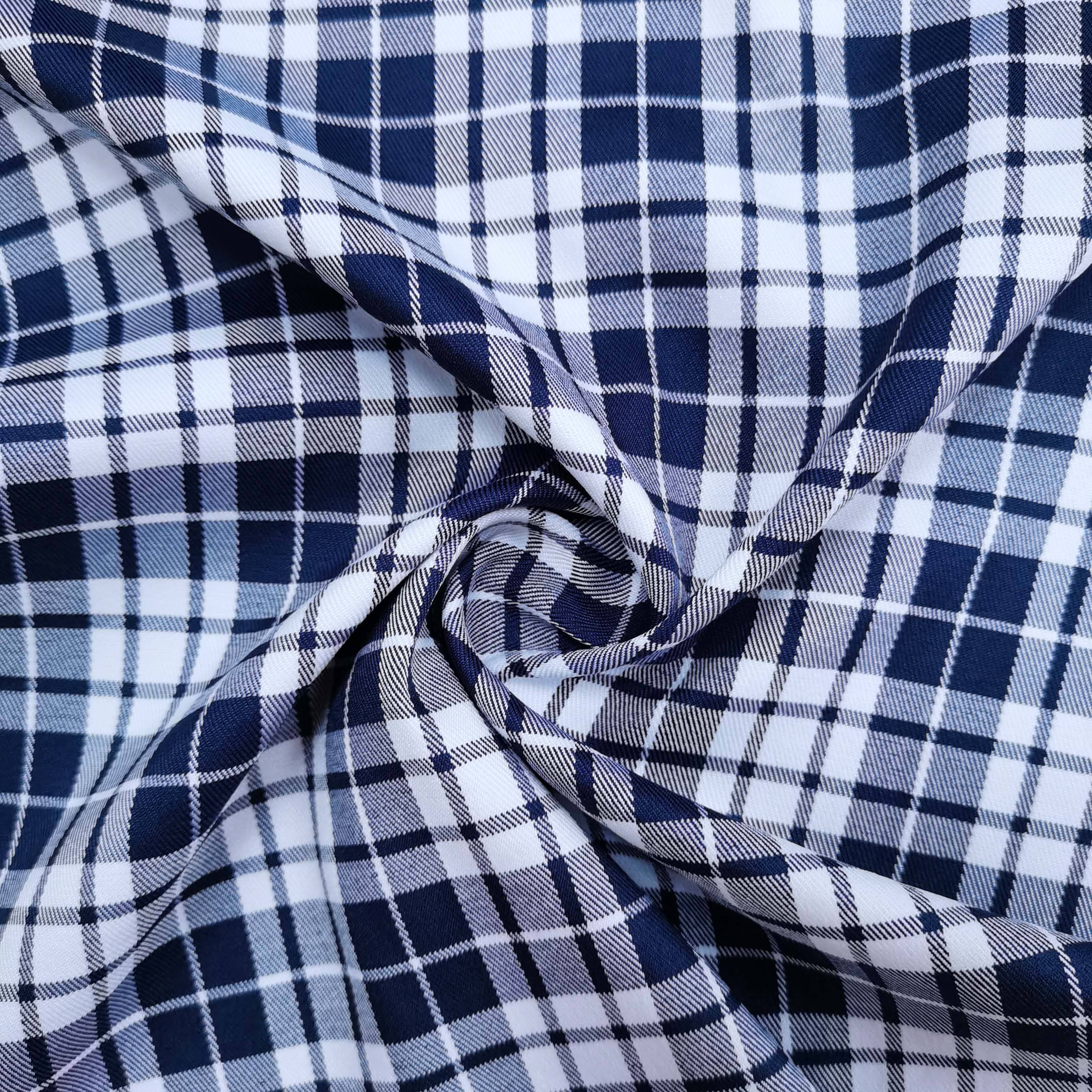 Top Quality 97% polyester 3% spandex yarn dyed check fabric