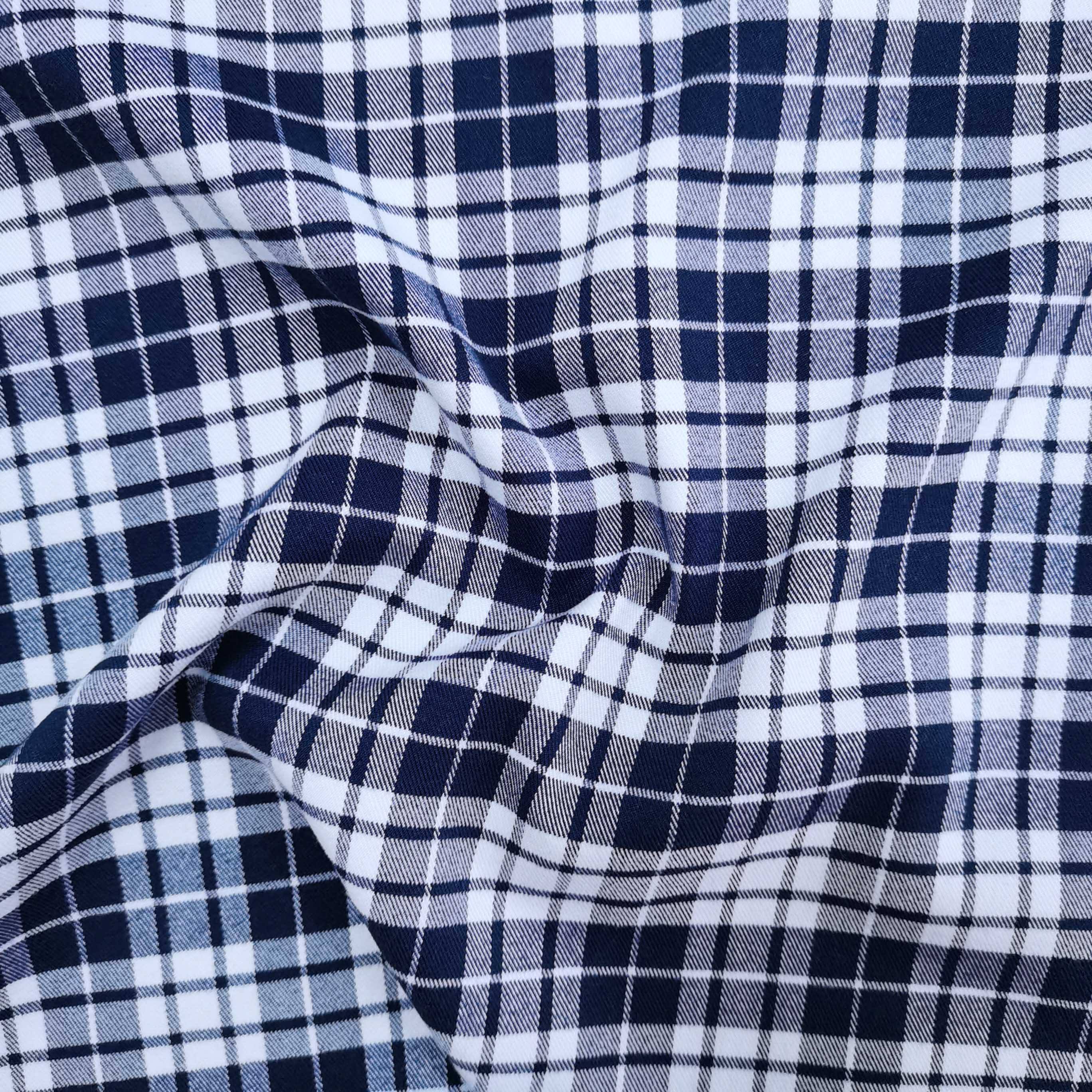 Hot selling 97% polyester 3% spandex stock yarn dyed check fabric