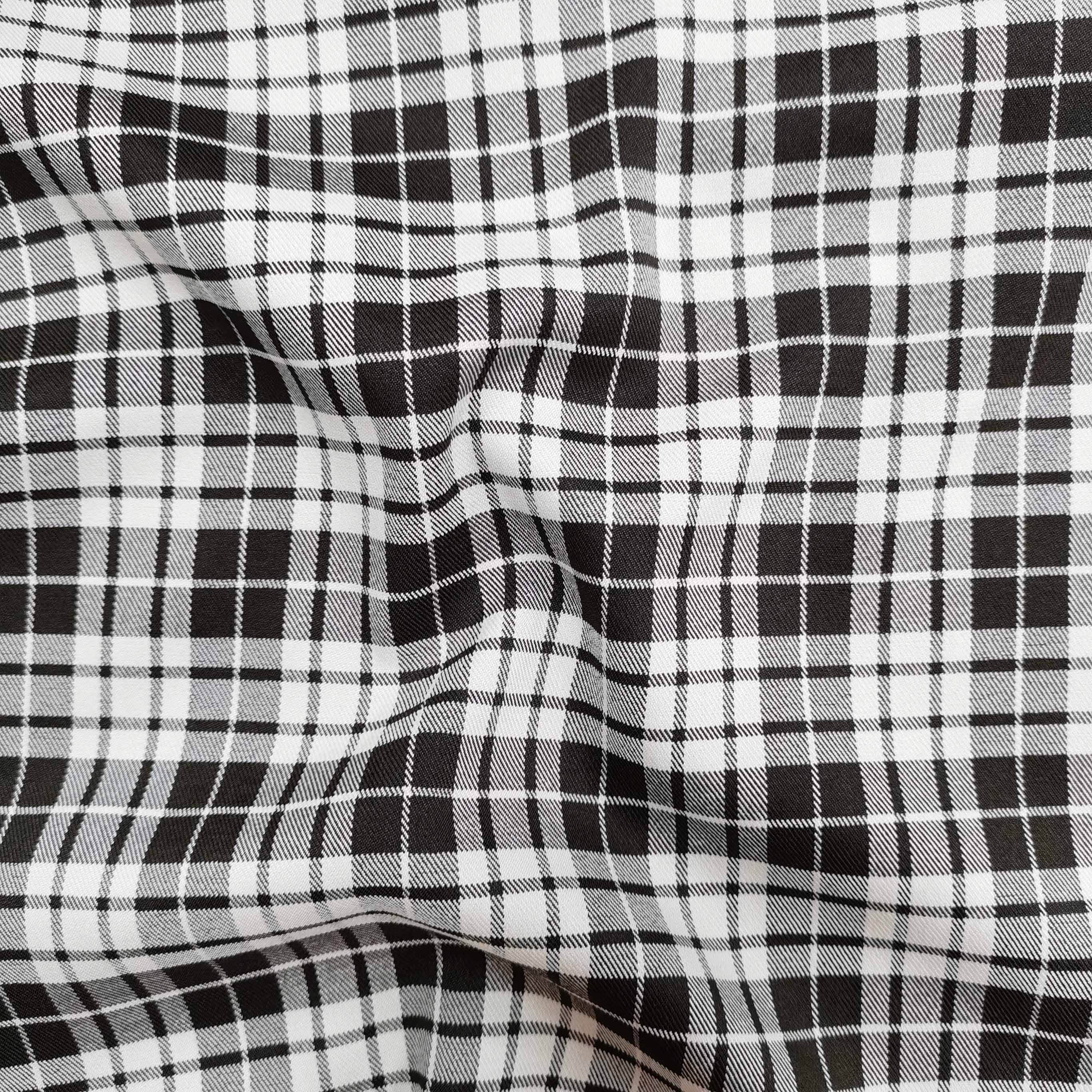 Top Quality 97% polyester 3% spandex grid fabric checked fabric