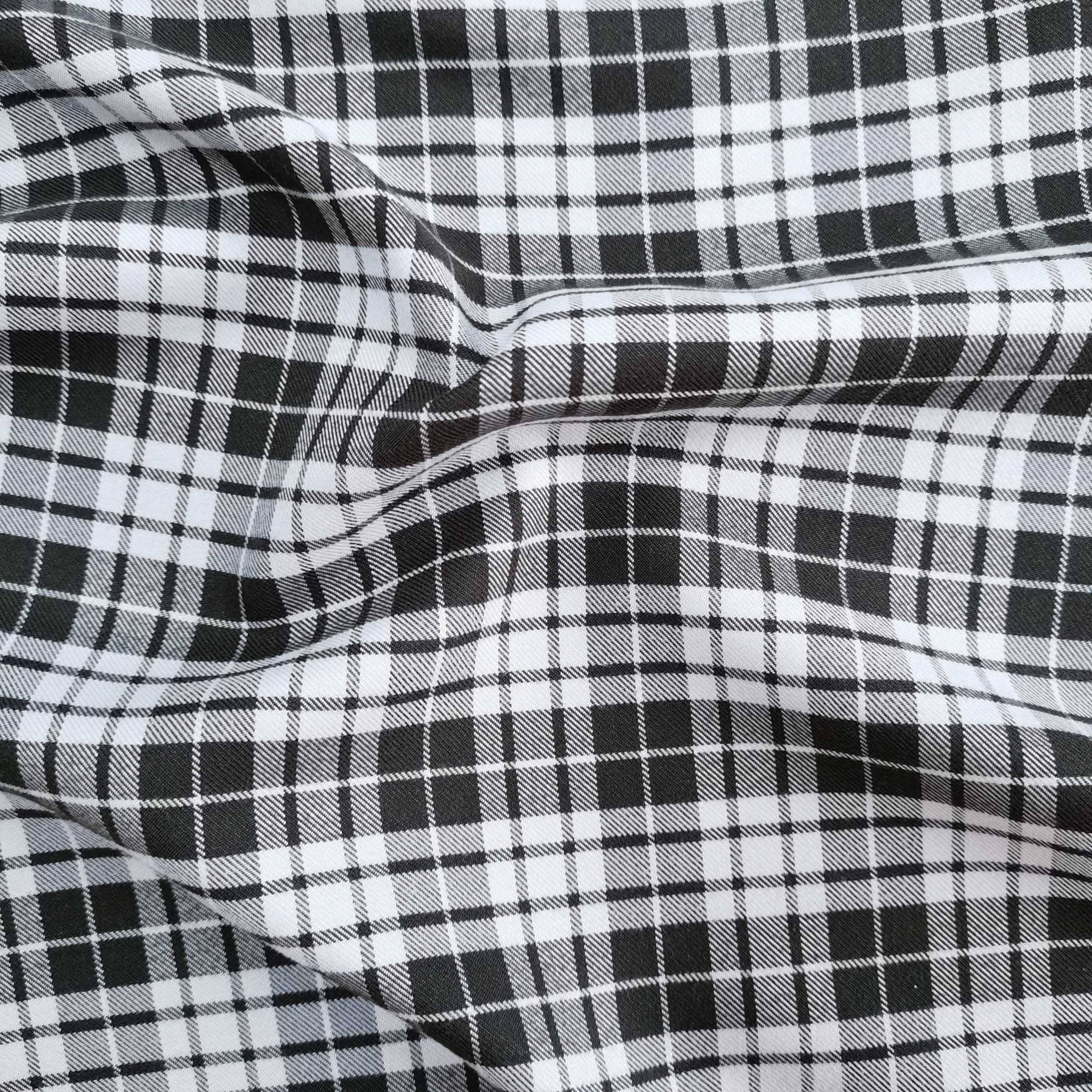 Top Quality 100% polyester gingham fabric peach finished plaid fabric