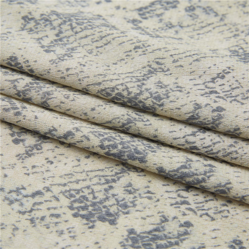 Snakeskin crepe 53% viscose 47% rayon poplin eco-friendly snake animal print fabric