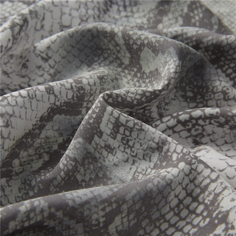 Snakeskin printed 100% rayon poplin eco-friendly snake animal print fabric