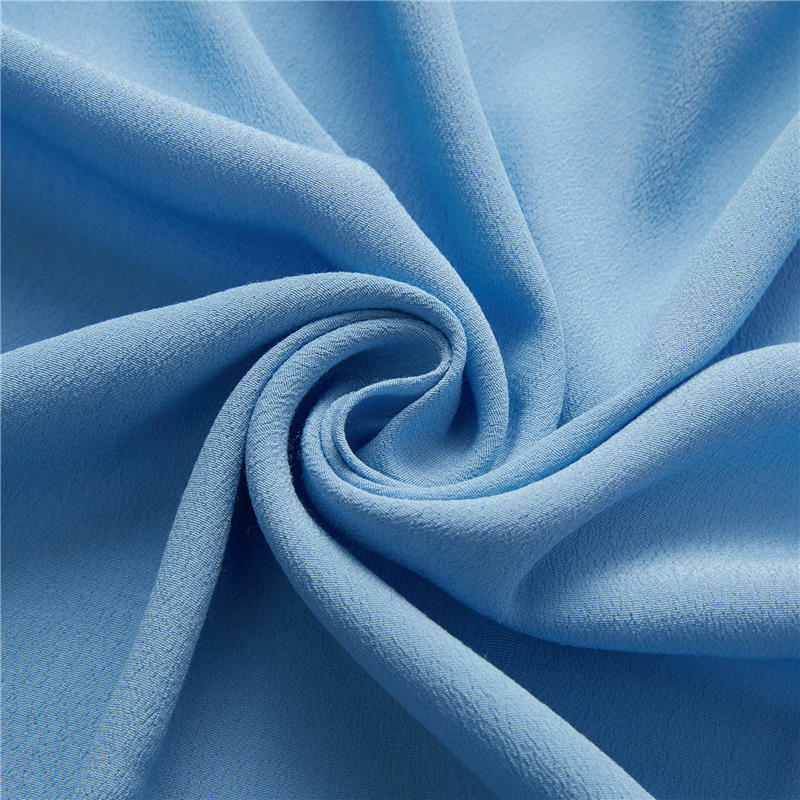 Solid dyed crepe 53% viscose 47% rayon wrinkle resistant pastoral rayon fabric