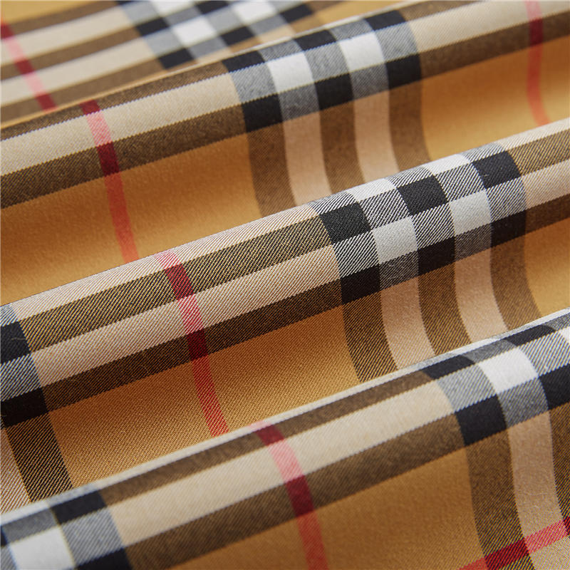 Yarn dyed classic check 100% cotton twill casual office lady fabric 