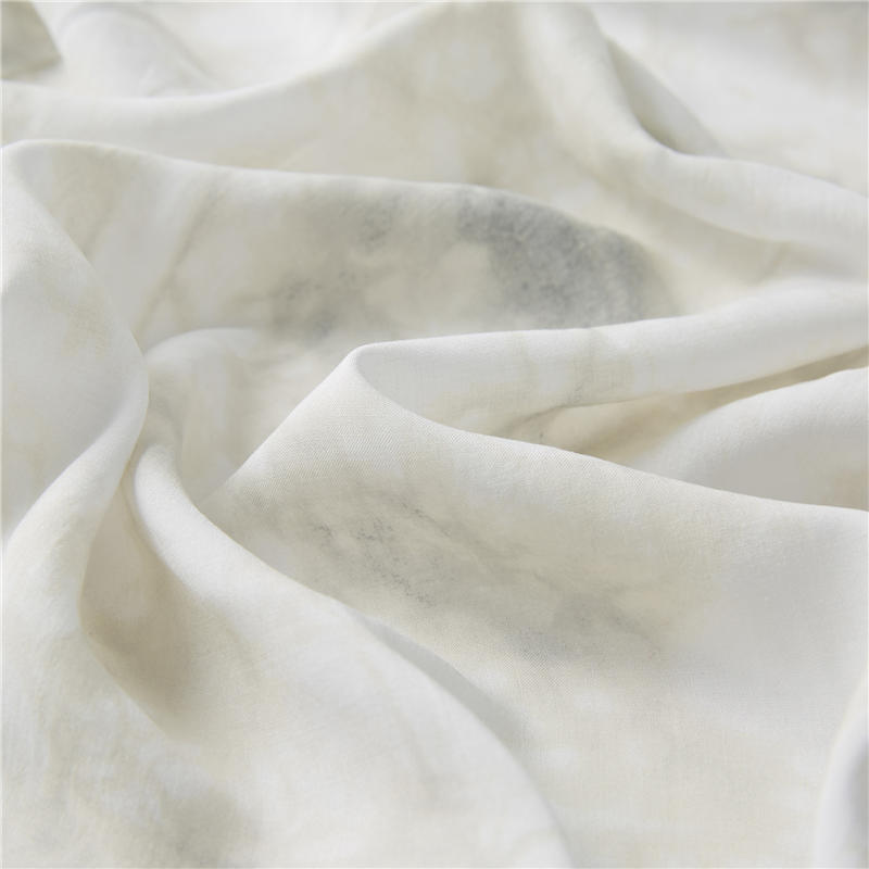 White tie-dyed digital print 100% rayon poplin pastoral viscose rayon fabric