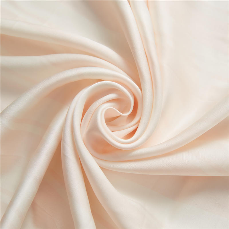 White stripe pink 50% rayon 50% viscose satin silky shapes stripe print fabric