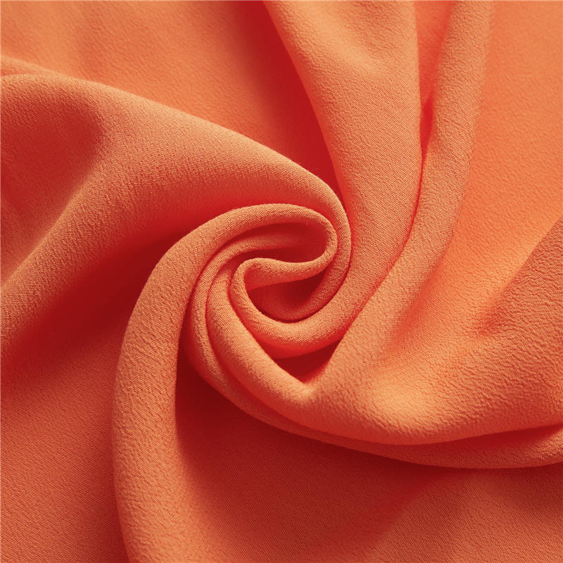 Solid dyed crepe 53% viscose 47% rayon wrinkle resistant pastoral rayon fabric