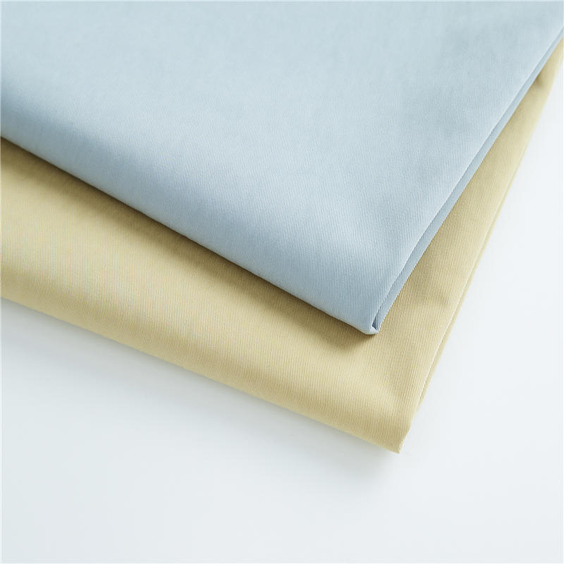 Plain dye 57% cotton 43% nylon twill eco-friendly casual coat fabric